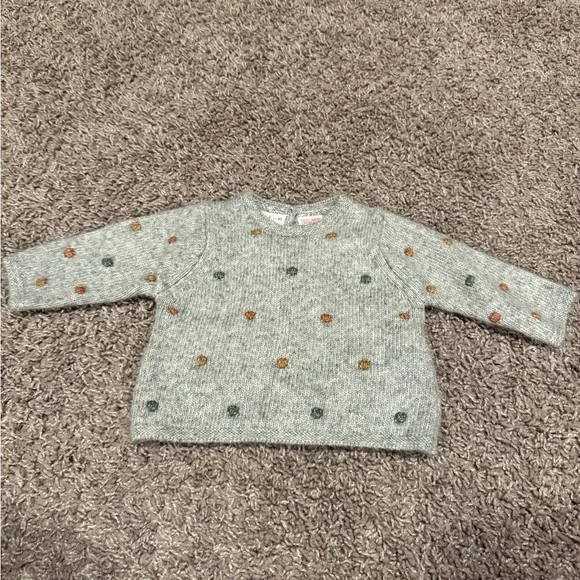 NWOT Zara Baby Bobble Knit Sweater Gray , size 1-3 months - Picture 4 of 10